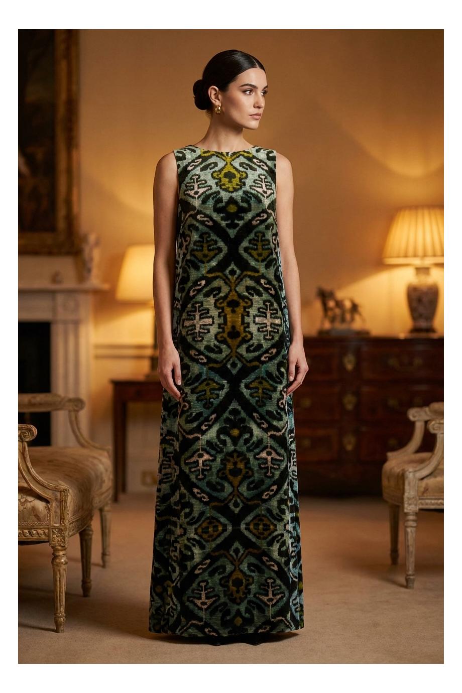 Era 11 printed silk kaftan