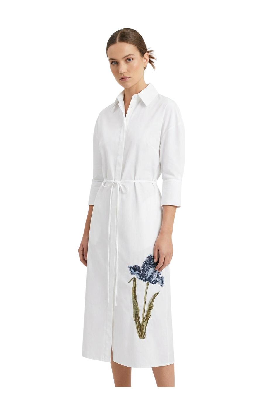 Embroidered cotton maxi dress