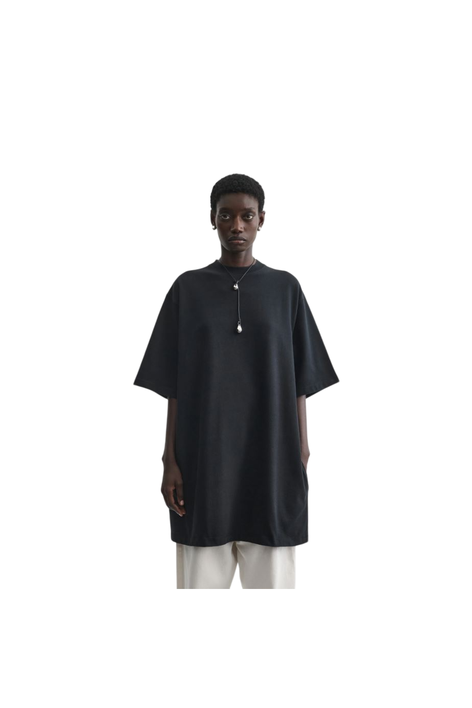 Big organic-cotton T-shirt in black