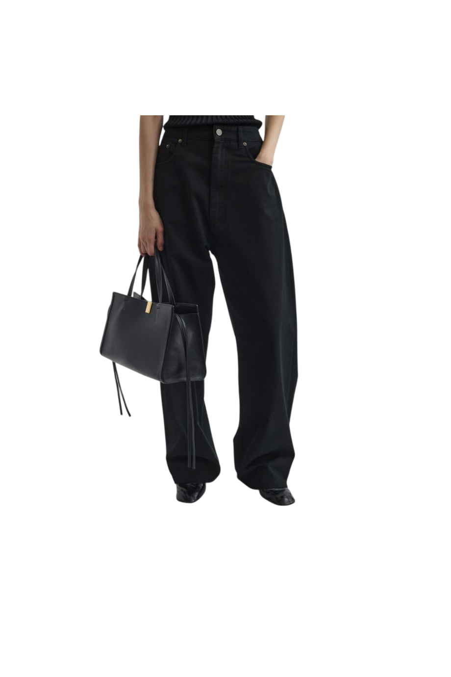 SMALL KIT CABAS soft leather in black 