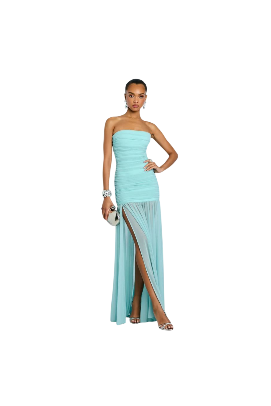 Adele strapless jersey gown in seychelles