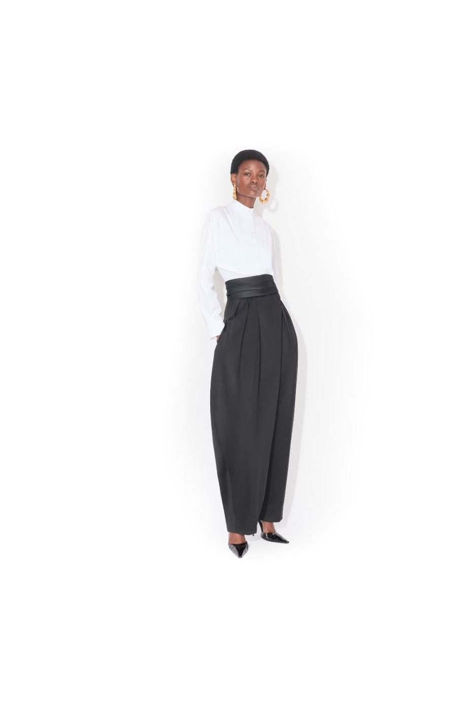Tuxedo pants in black 