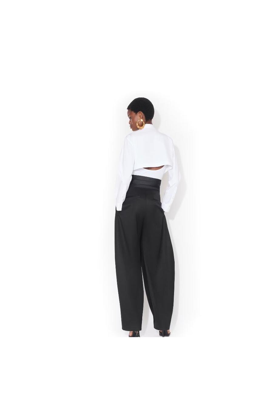 Tuxedo pants in black 