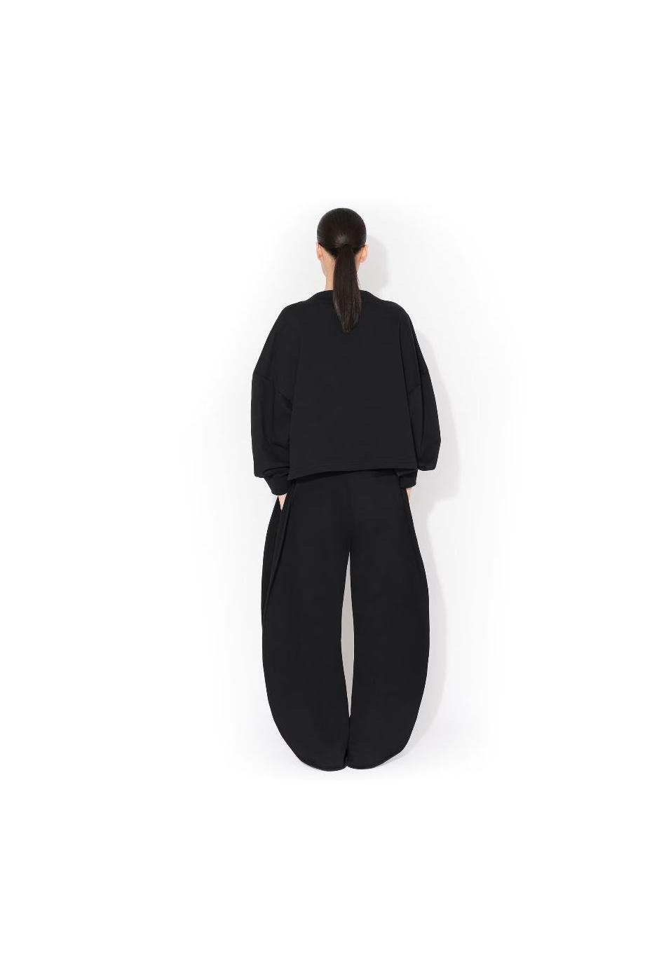 Boat-neck cotton sweater