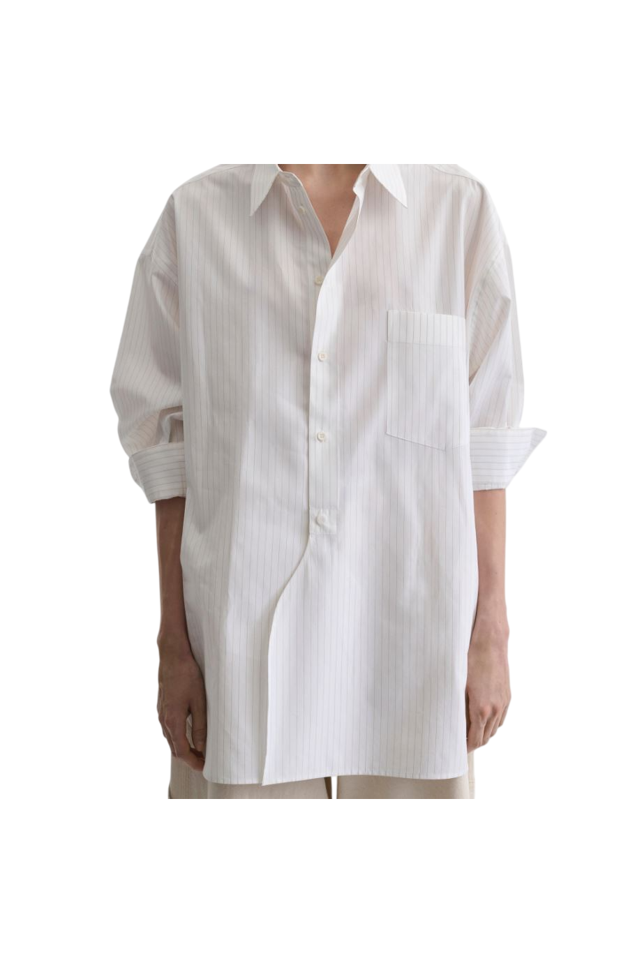 Printed cotton short in white