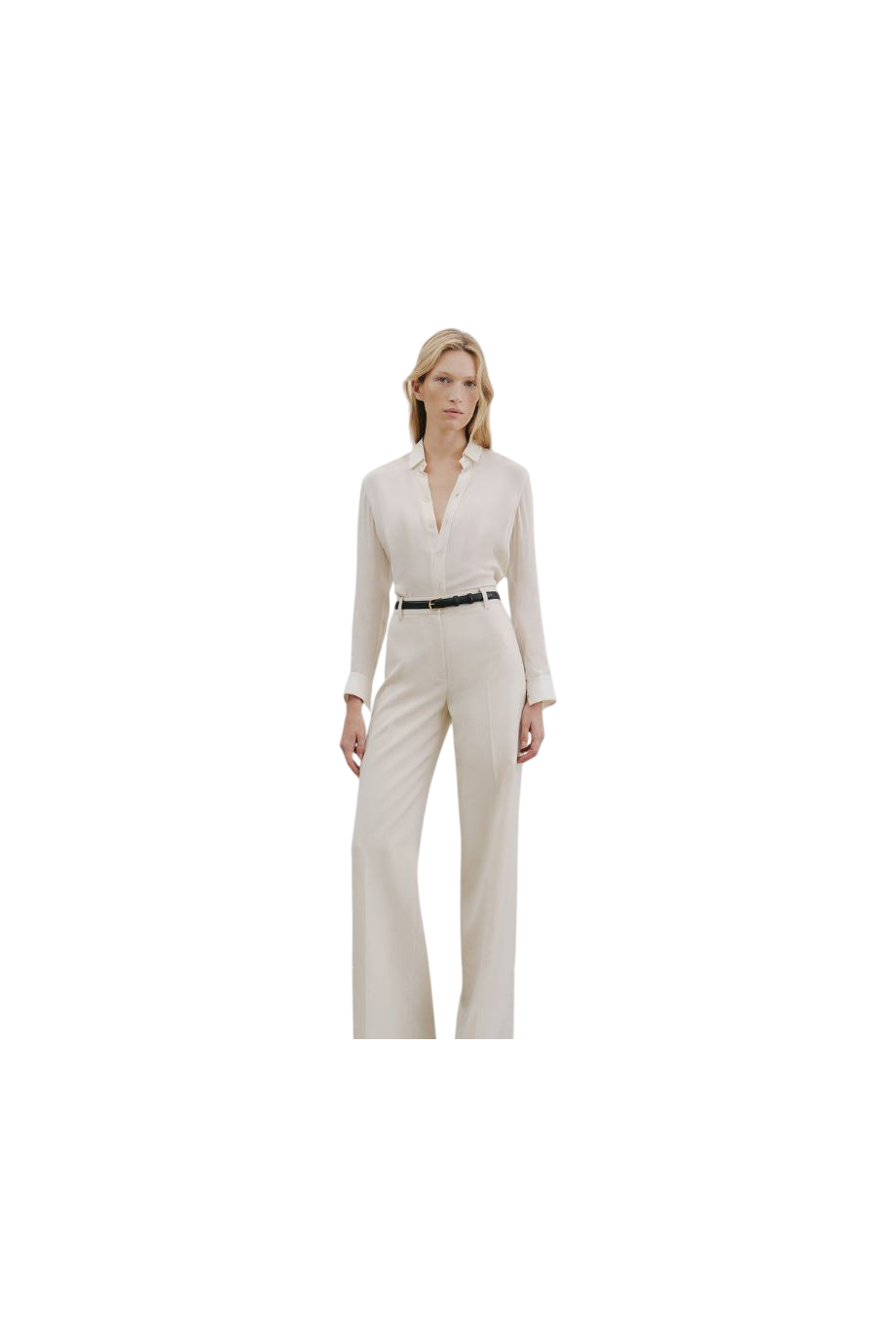 Rivers wool-gabardine pants in stone