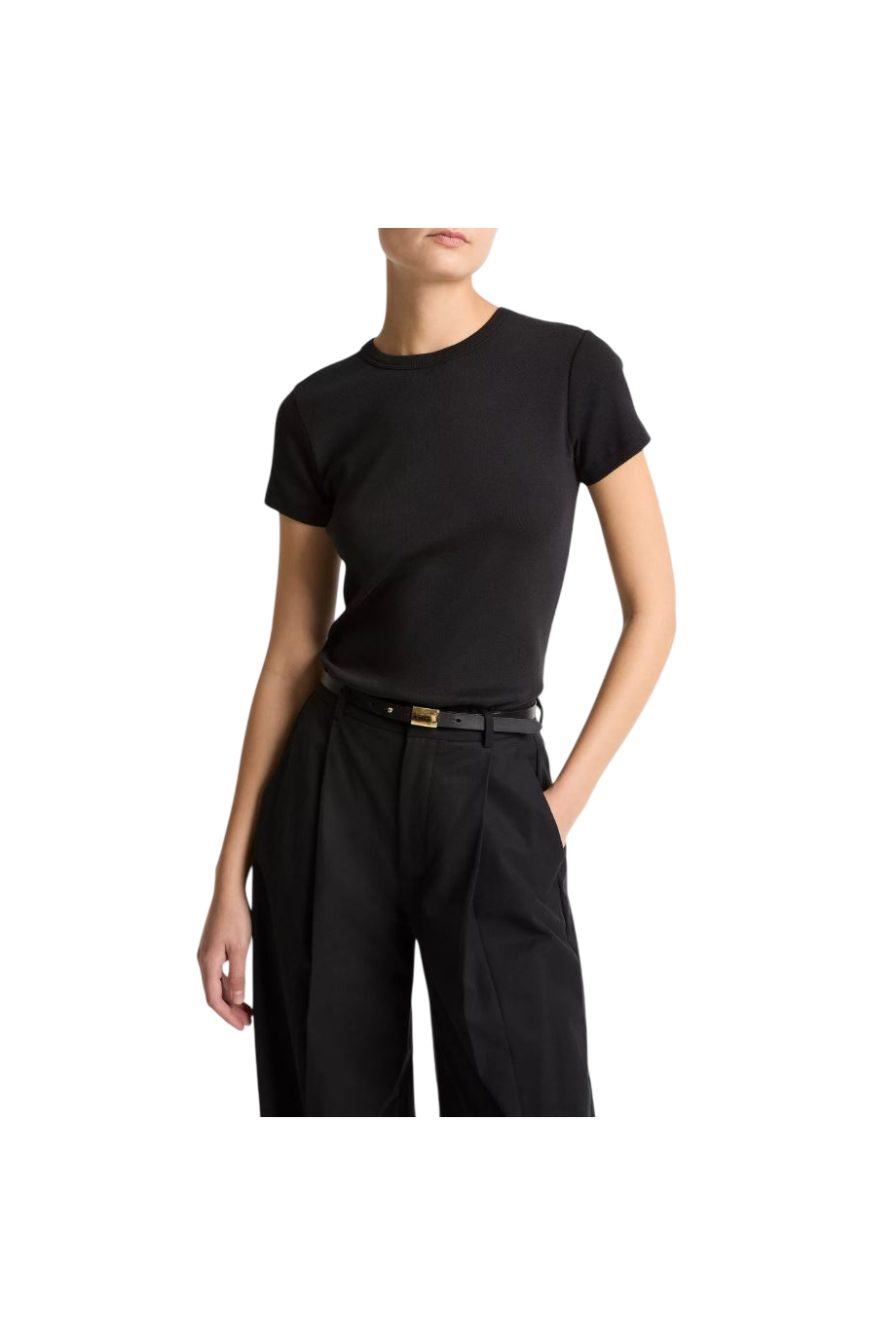 90's cotton T-shirt in black