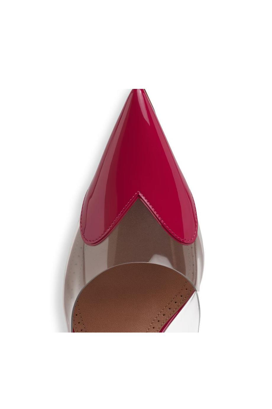 Le Coeur 90 leather and PVC slingback pumps 