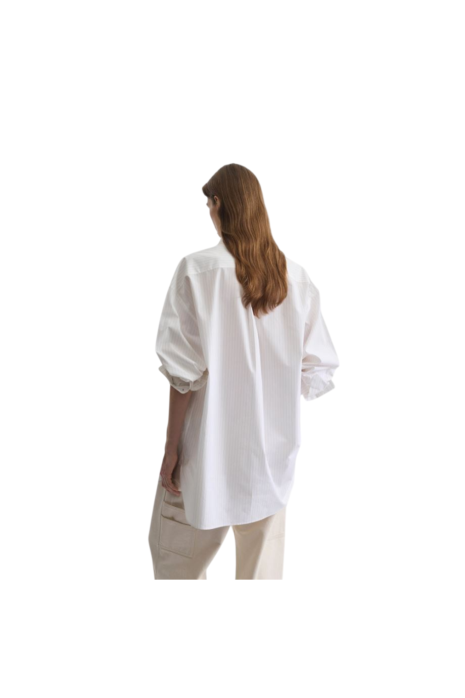 Printed cotton short in white