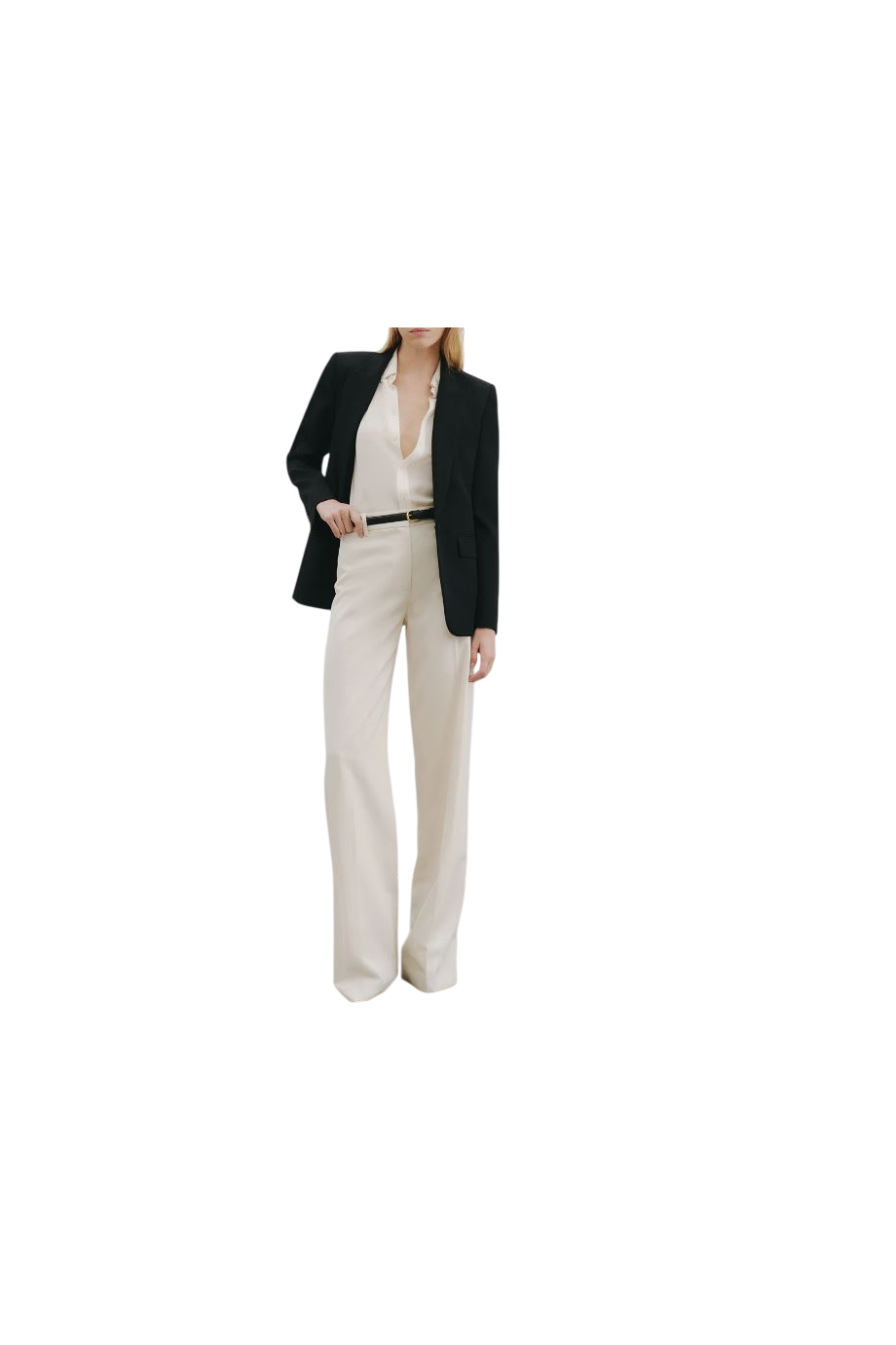 Rivers wool-gabardine pants in stone