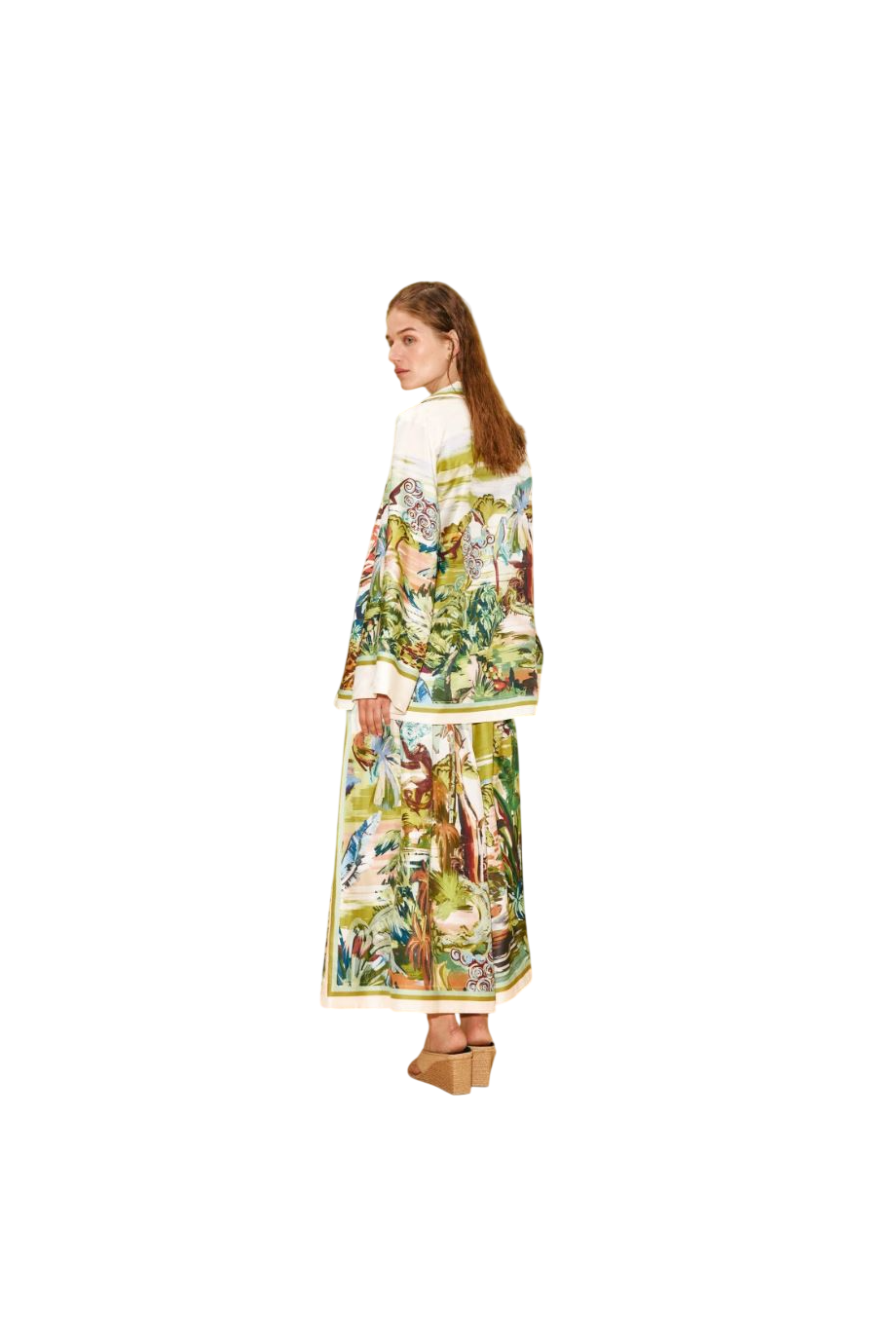 Jungle Boogie printed silk blouse in multicolor