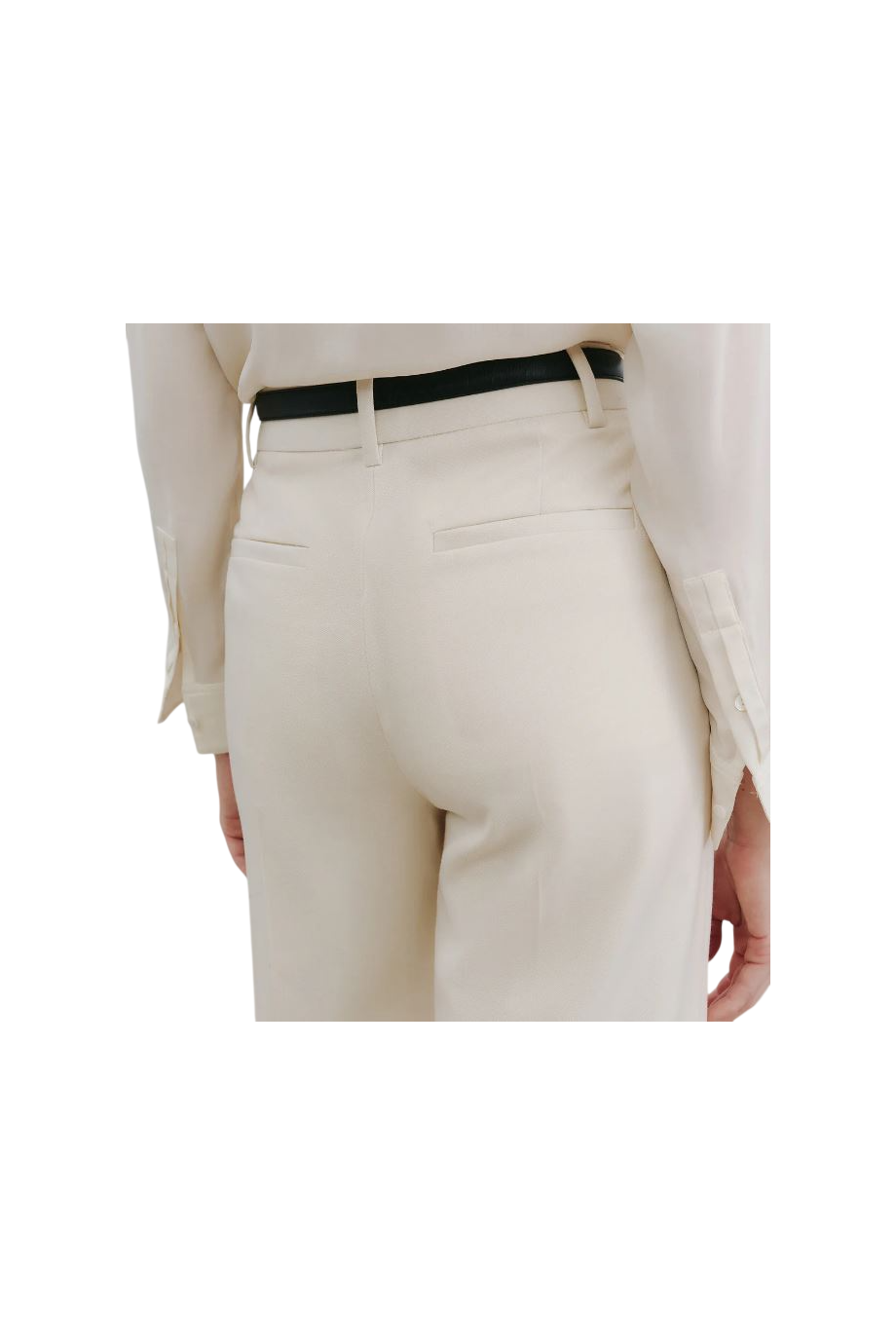 Rivers wool-gabardine pants in stone