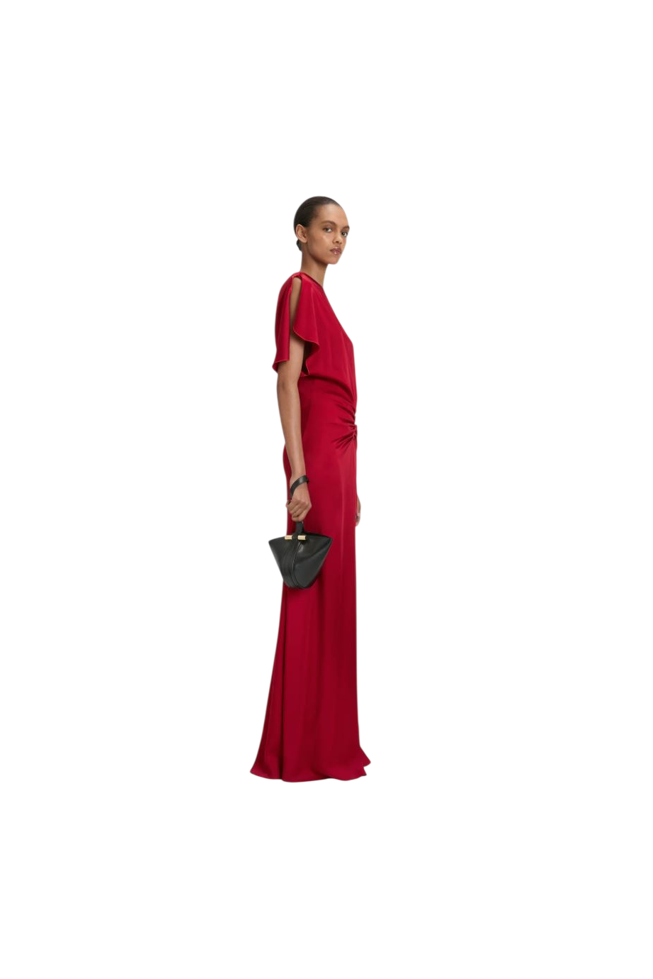 Portofino leather clutch in black