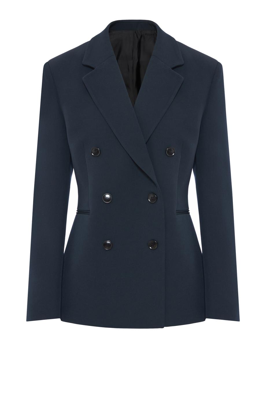 Wool blazer in petrol 