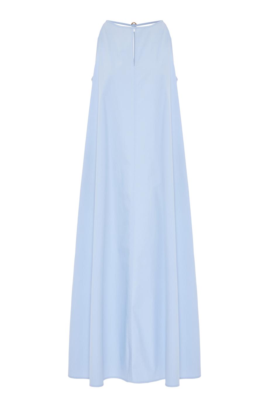 Cotton-poplin maxi dress in cloud
