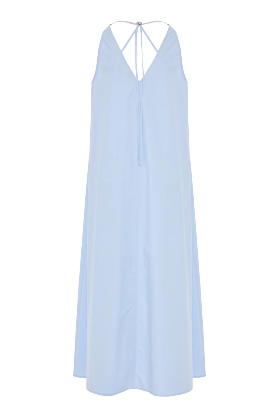 Cotton-poplin maxi dress in cloud