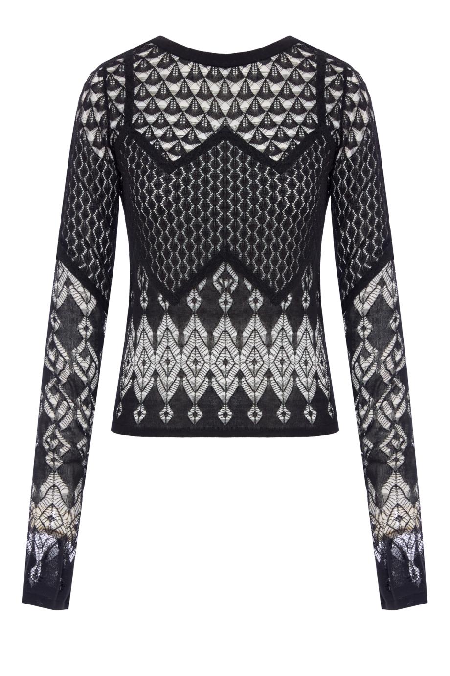 TOP LS KNIT YARN