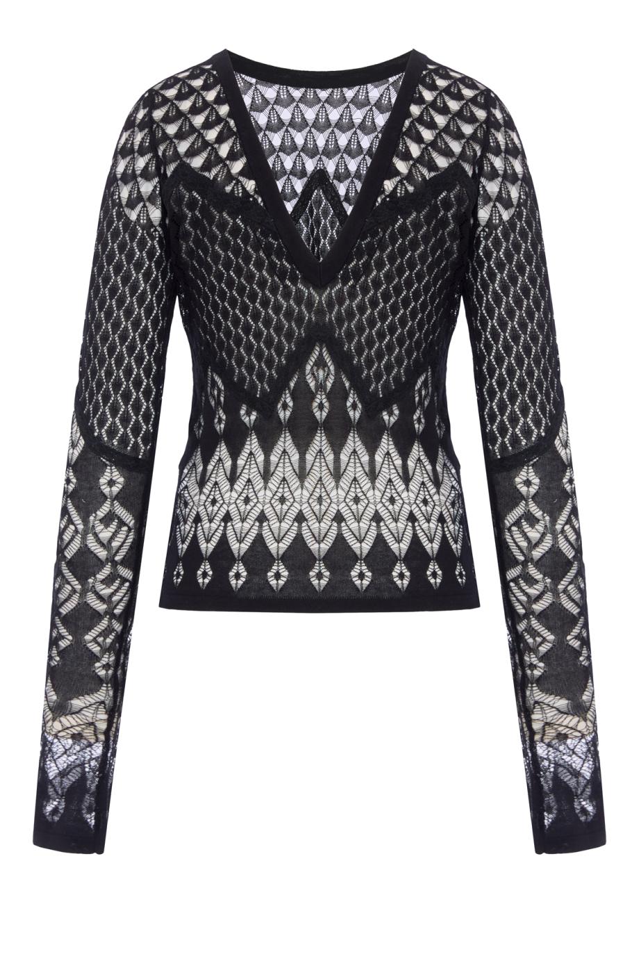 TOP LS KNIT YARN