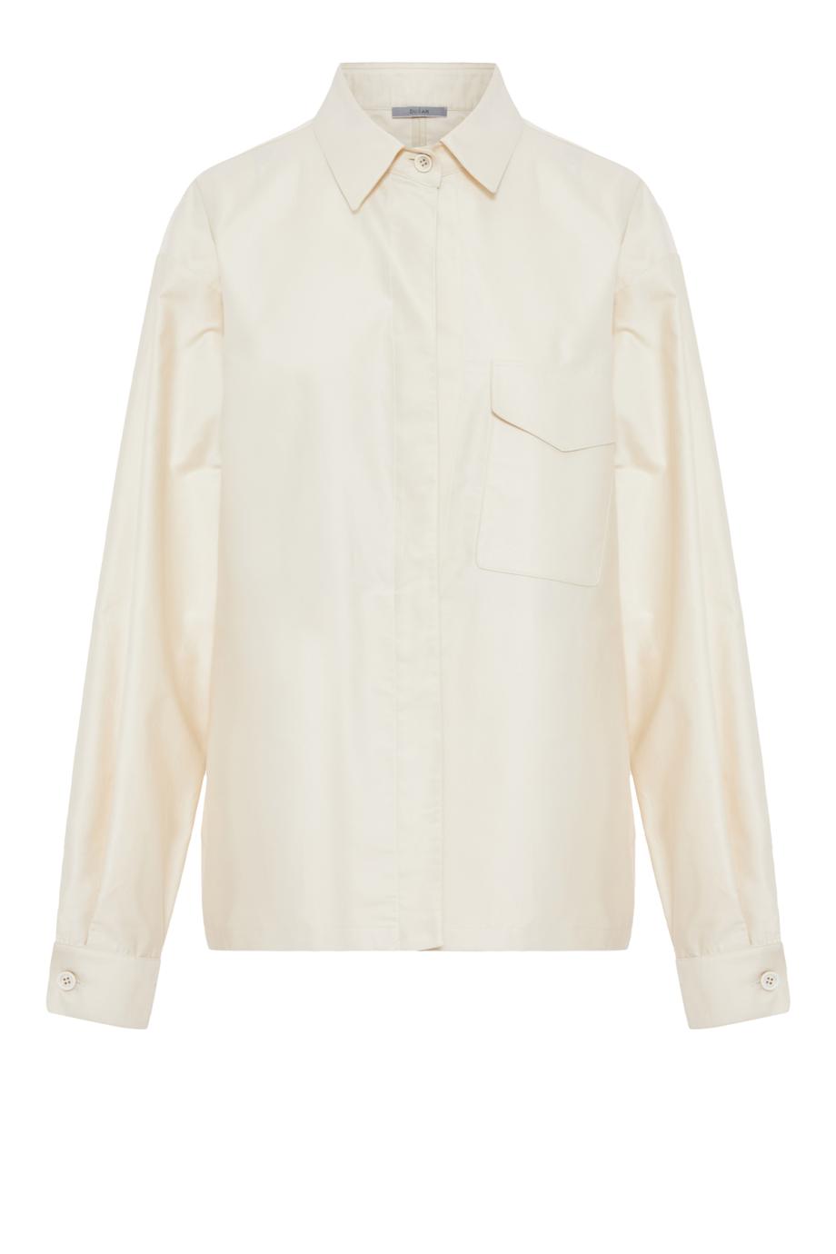 Rasatello cotton shirt in ivory 