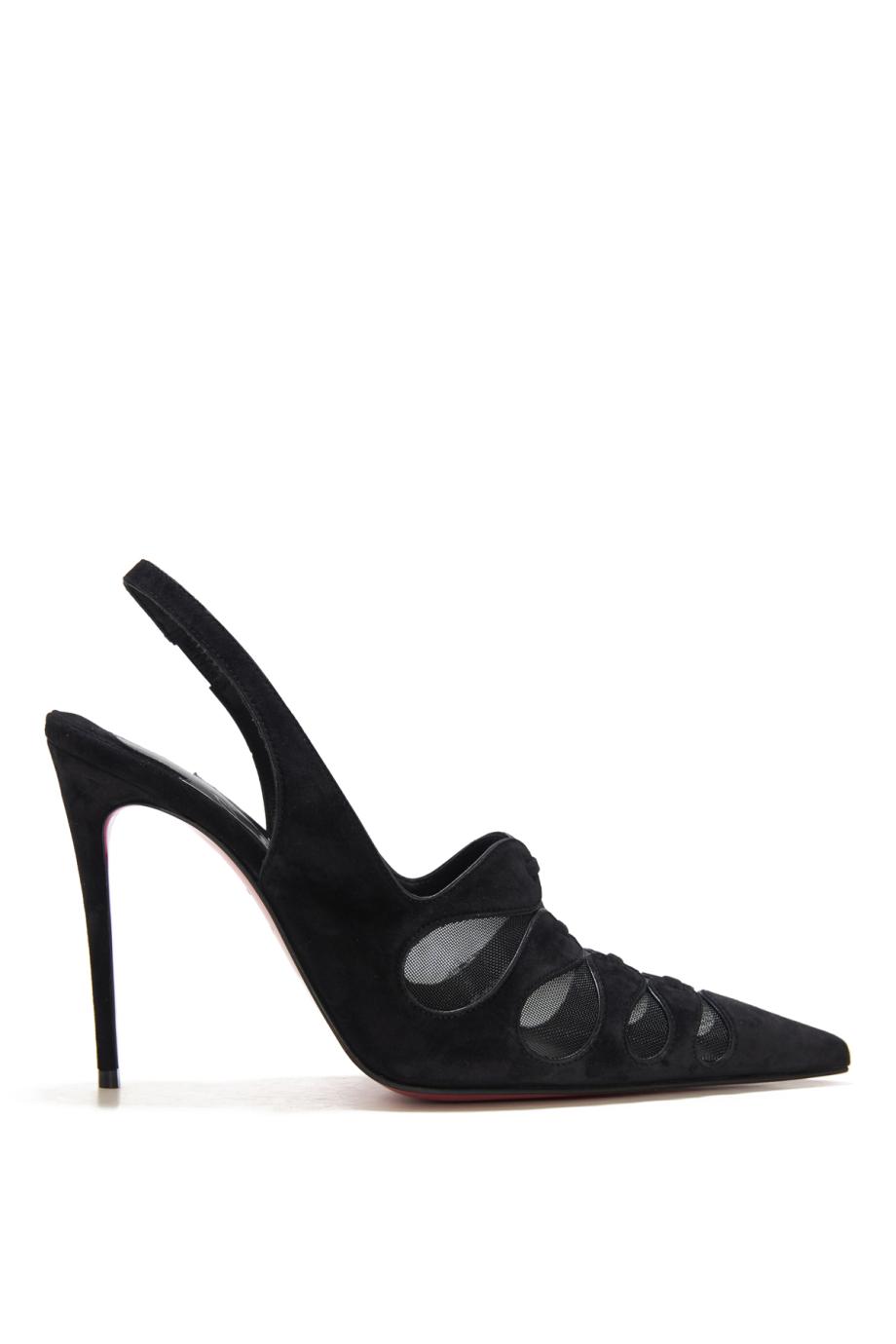 Circus 100 suede sling-back pumps in black