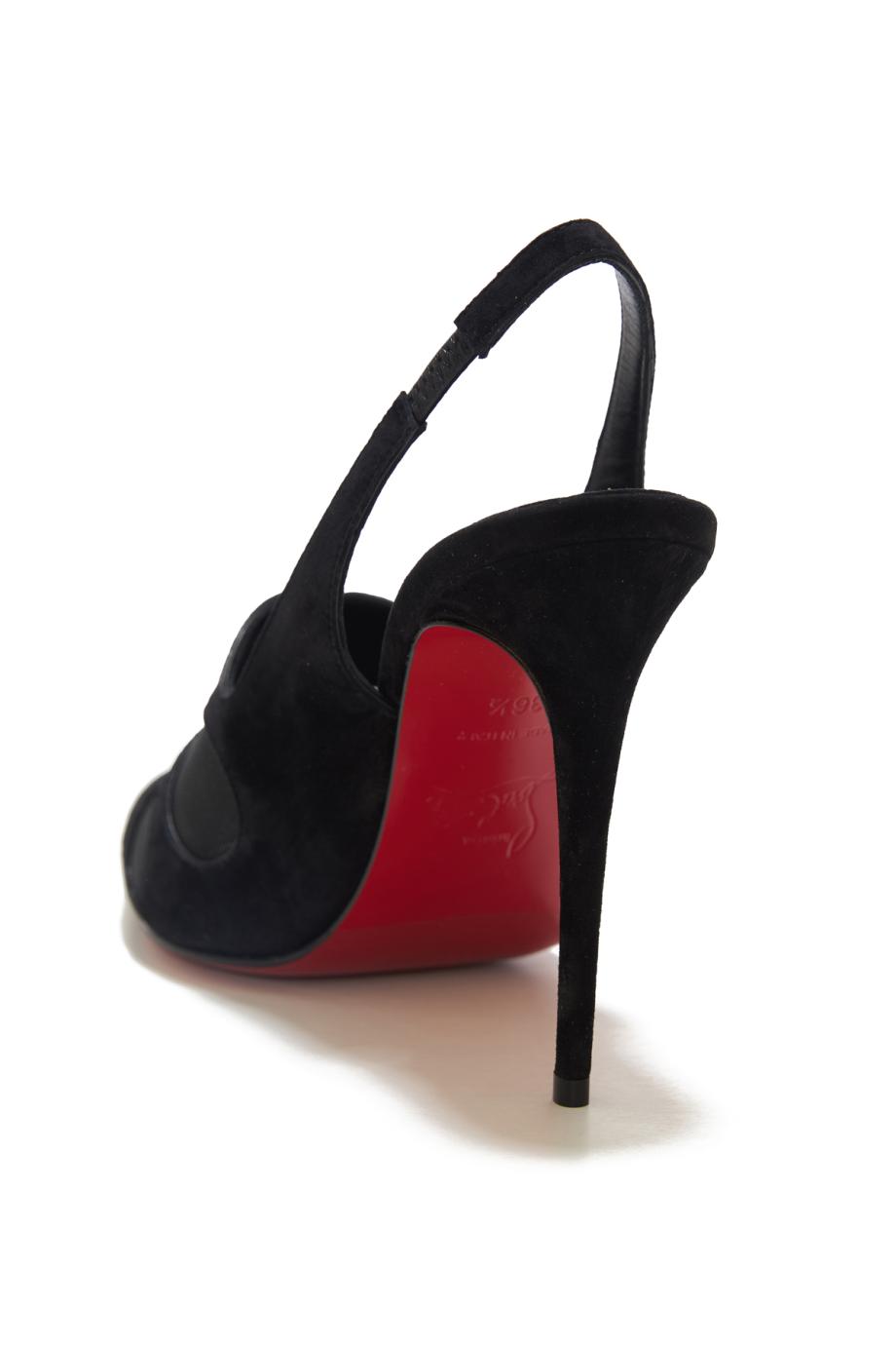 Circus 100 suede sling-back pumps in black