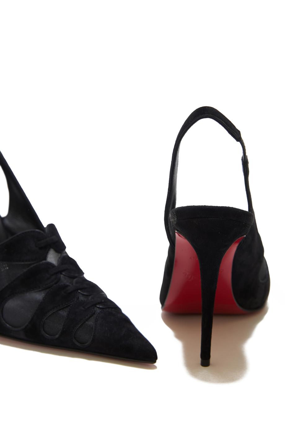 Circus 100 suede sling-back pumps in black