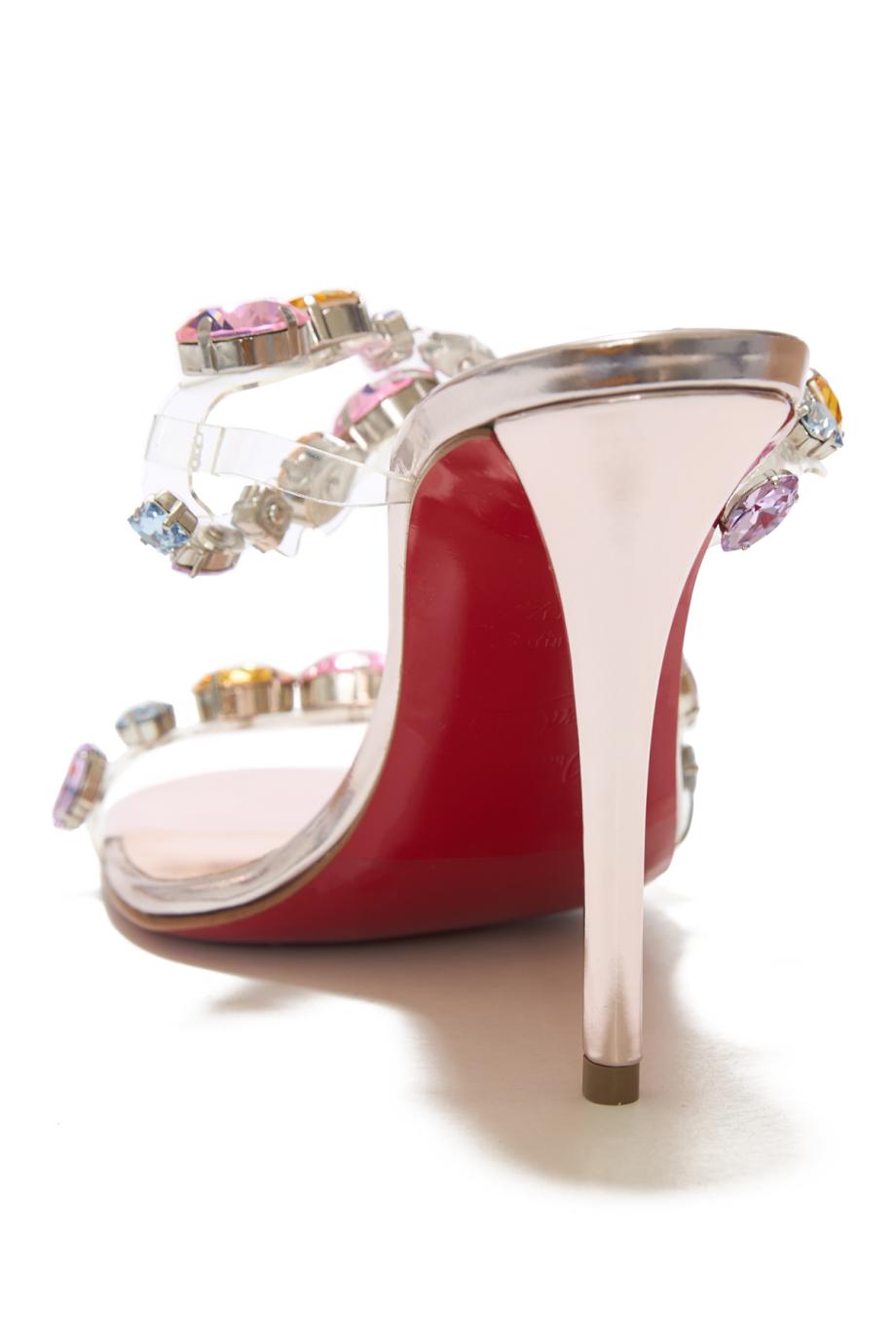 Rosa Z Jewel 100 embellished PVC sandals in leche 