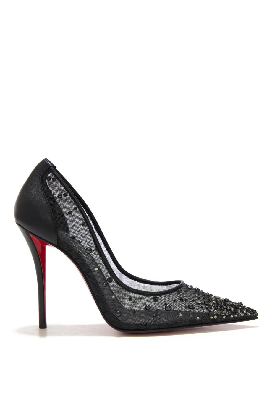 Miss Z Degrastrass 100 embellished leather pumps in black