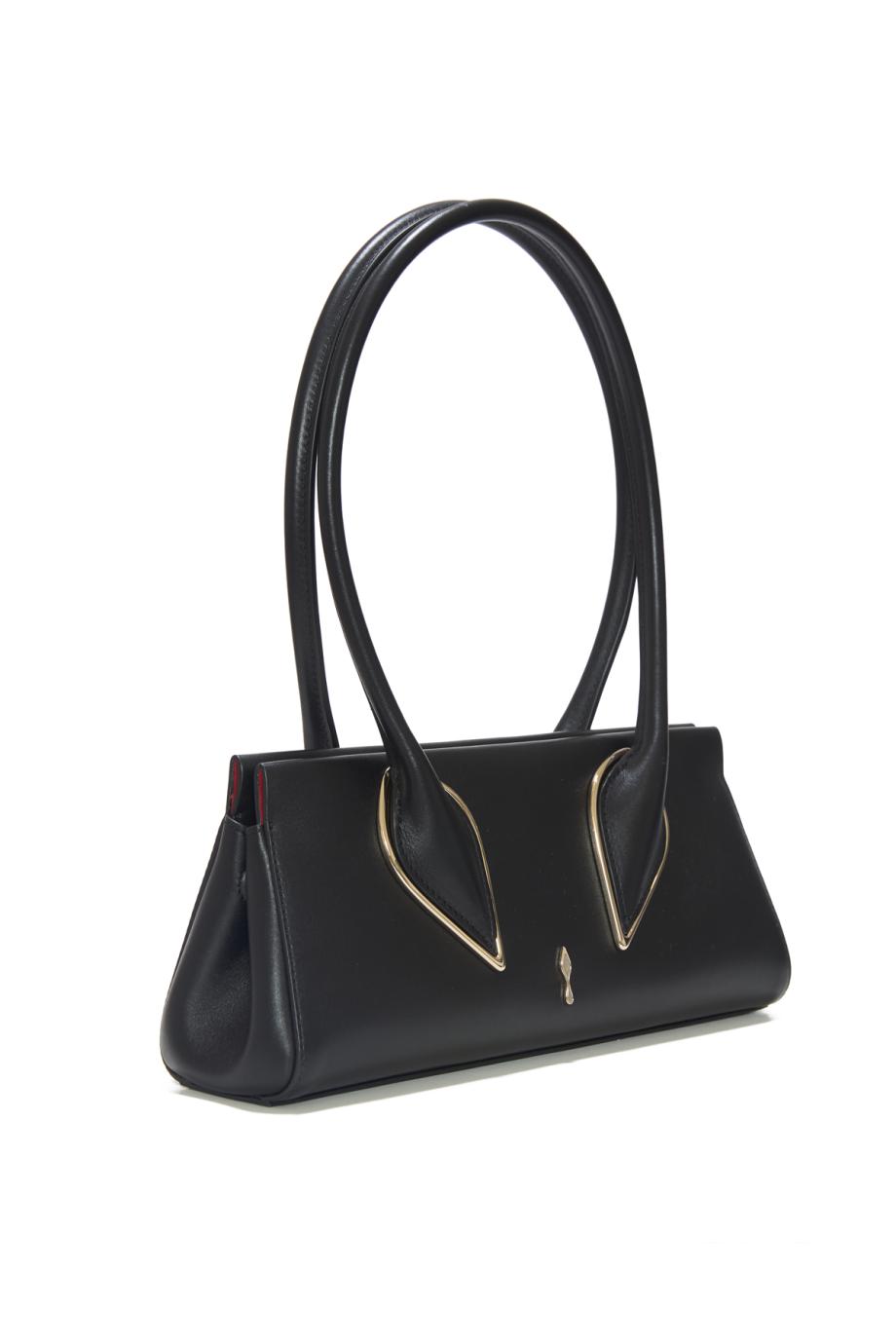 Venus leather baguette in black