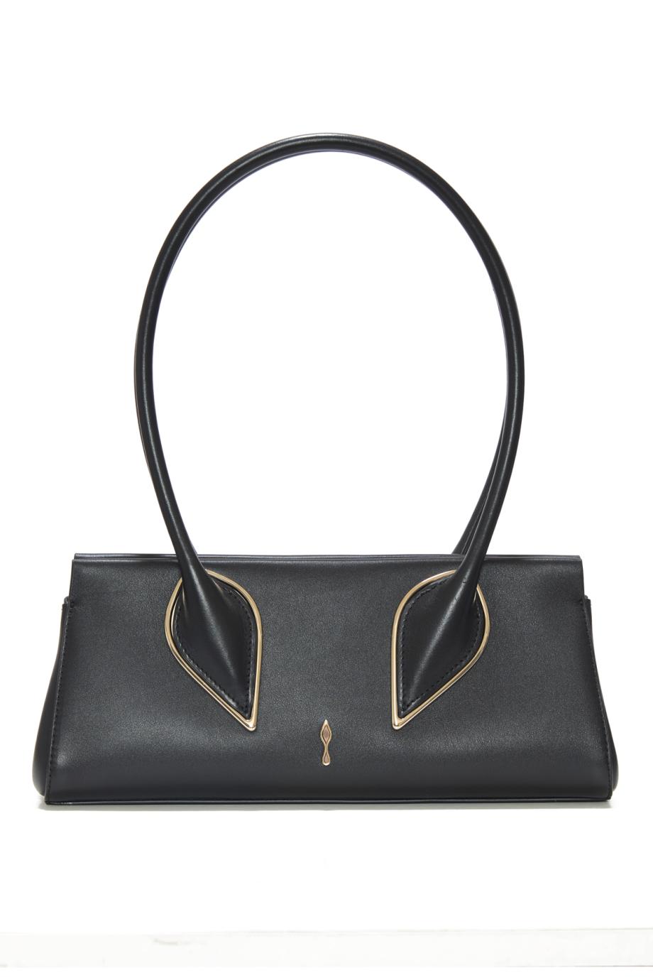 Venus leather baguette in black
