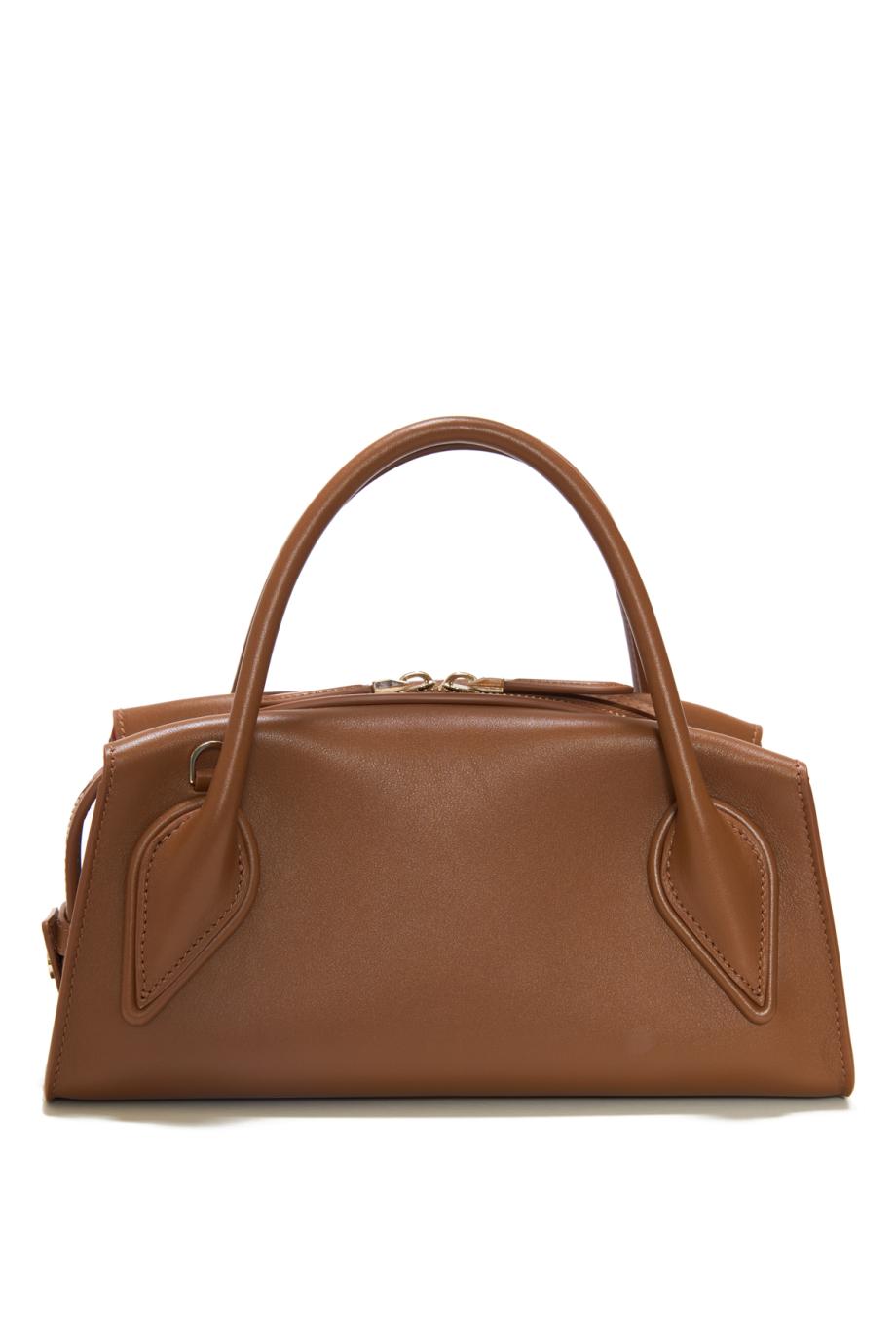 Venus crossbody leather bag in black