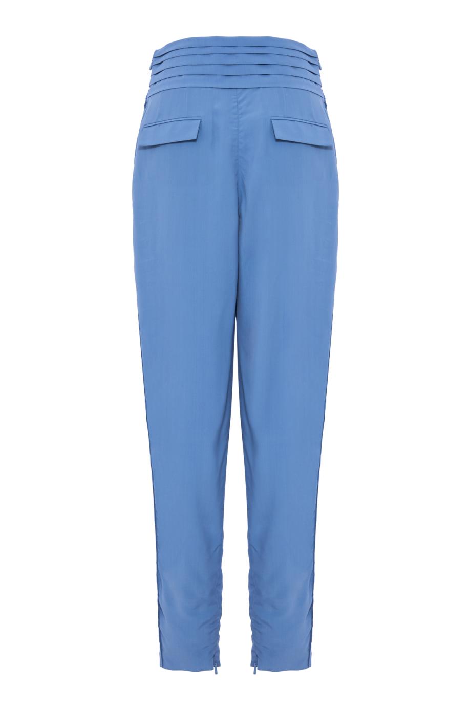 Draped silk-blend pants in crepe de chine