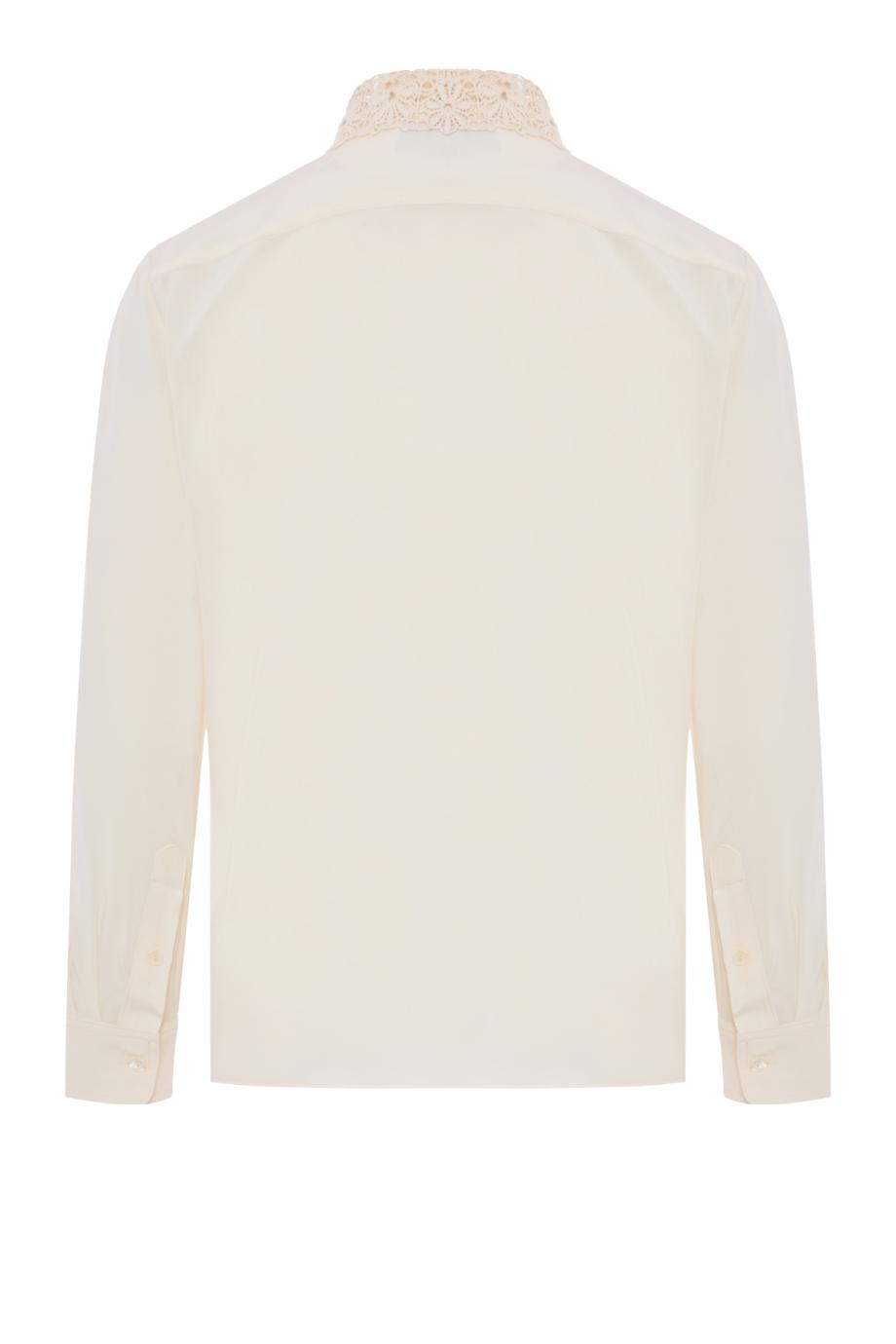 Zola lace and silk blouse in ivory LS