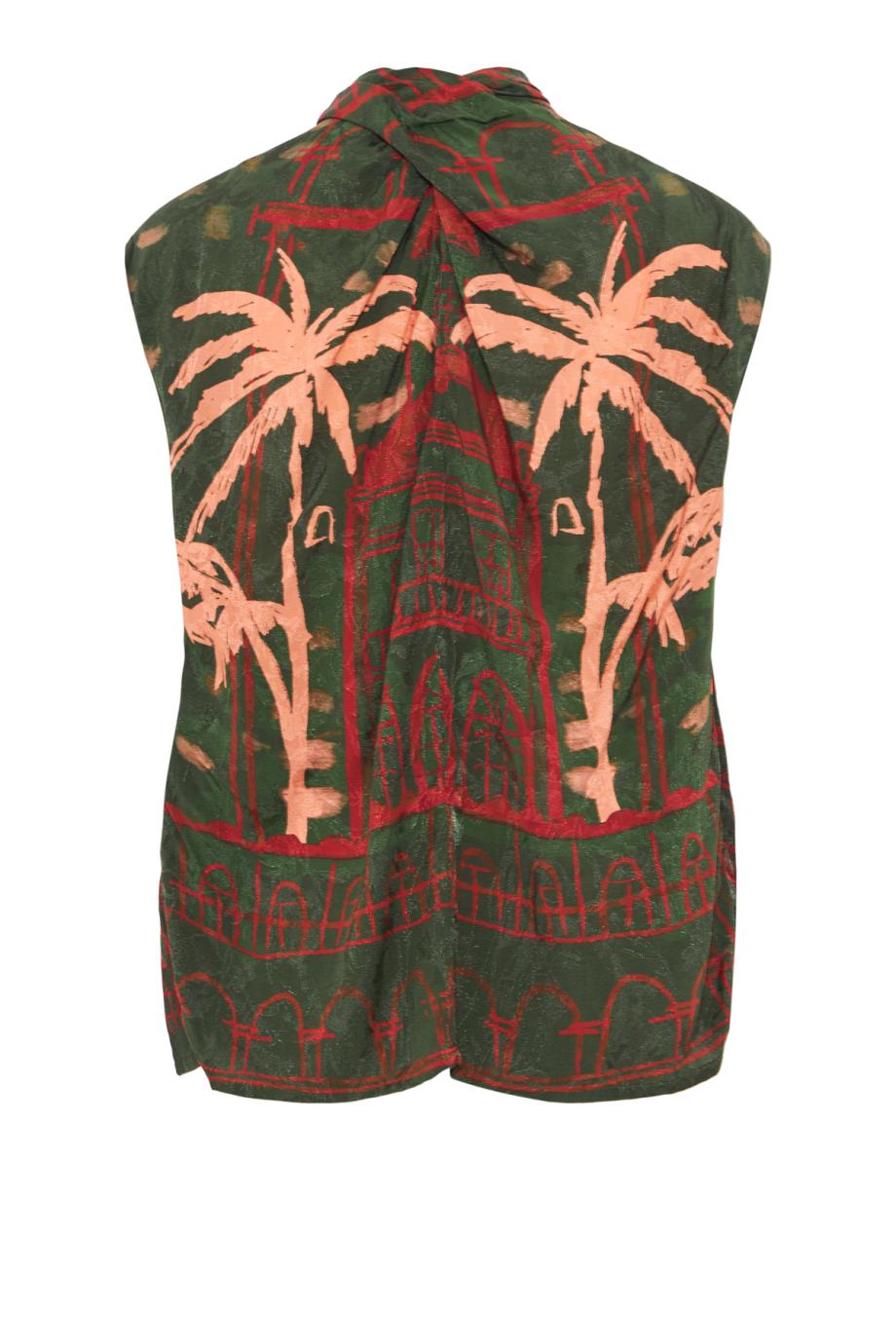 Mystic Shore printed top in green