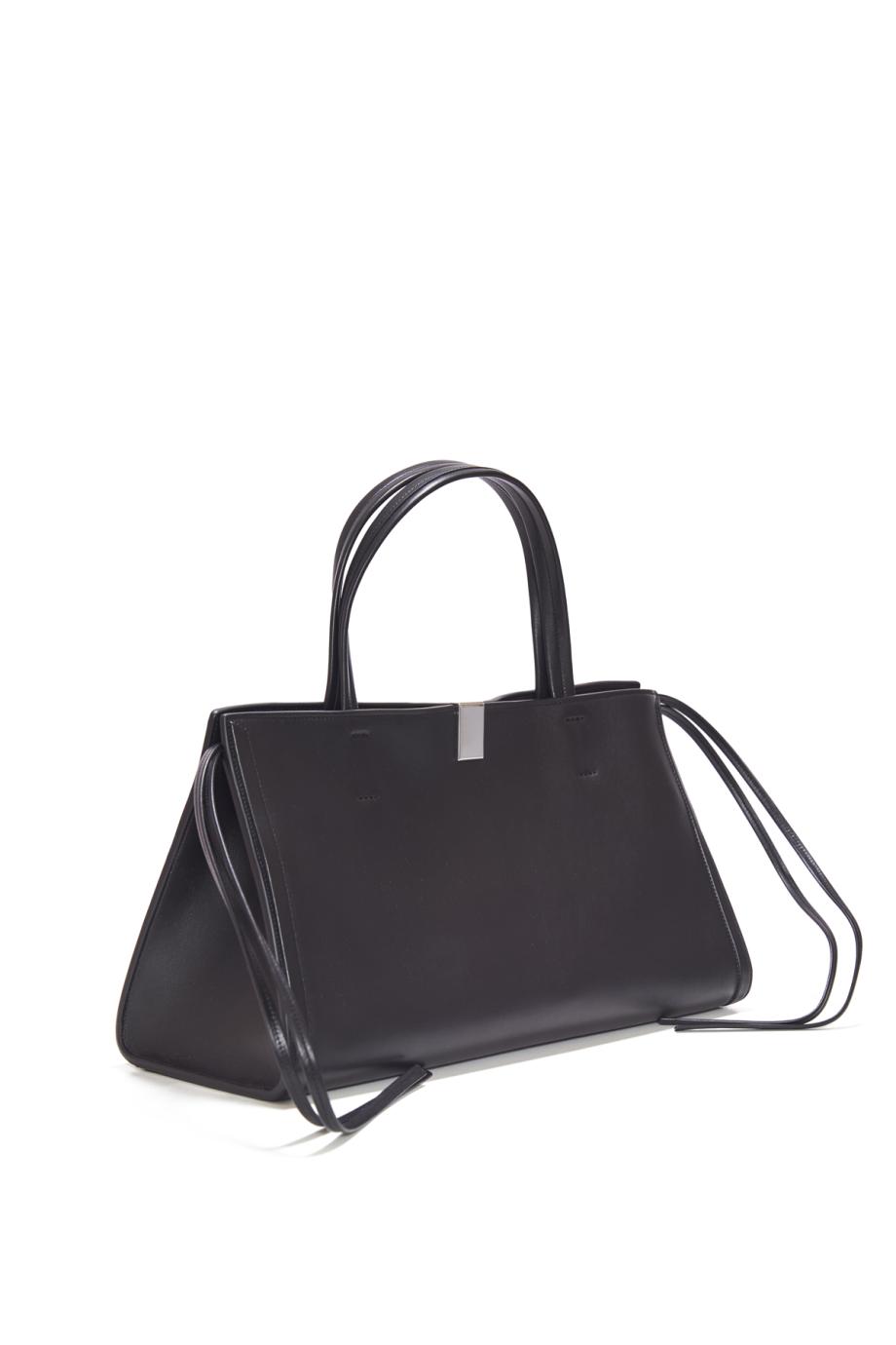SMALL KIT CABAS soft leather in black 