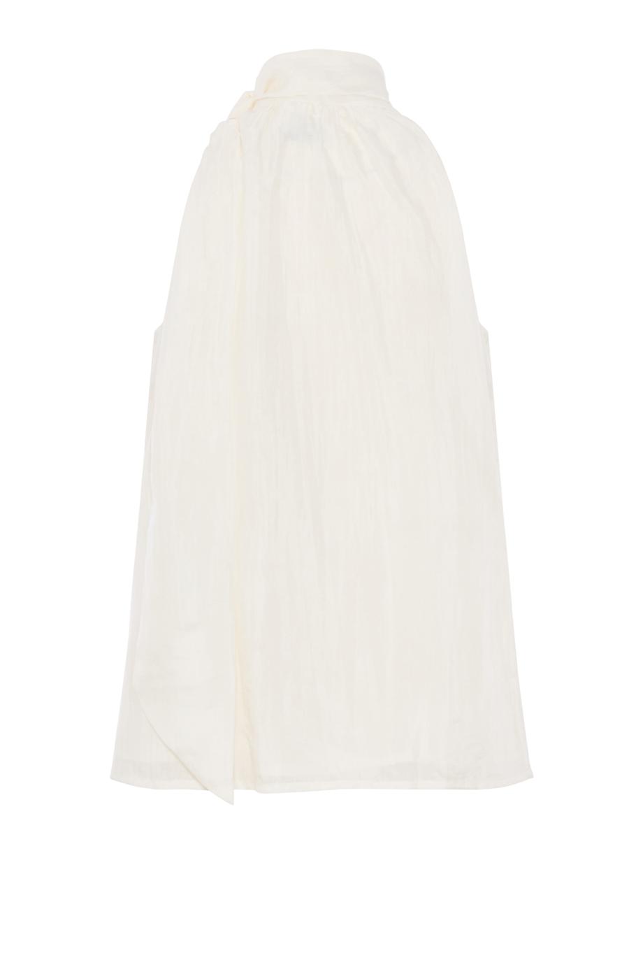 TOP LAZO SLVLESS BOW NECK