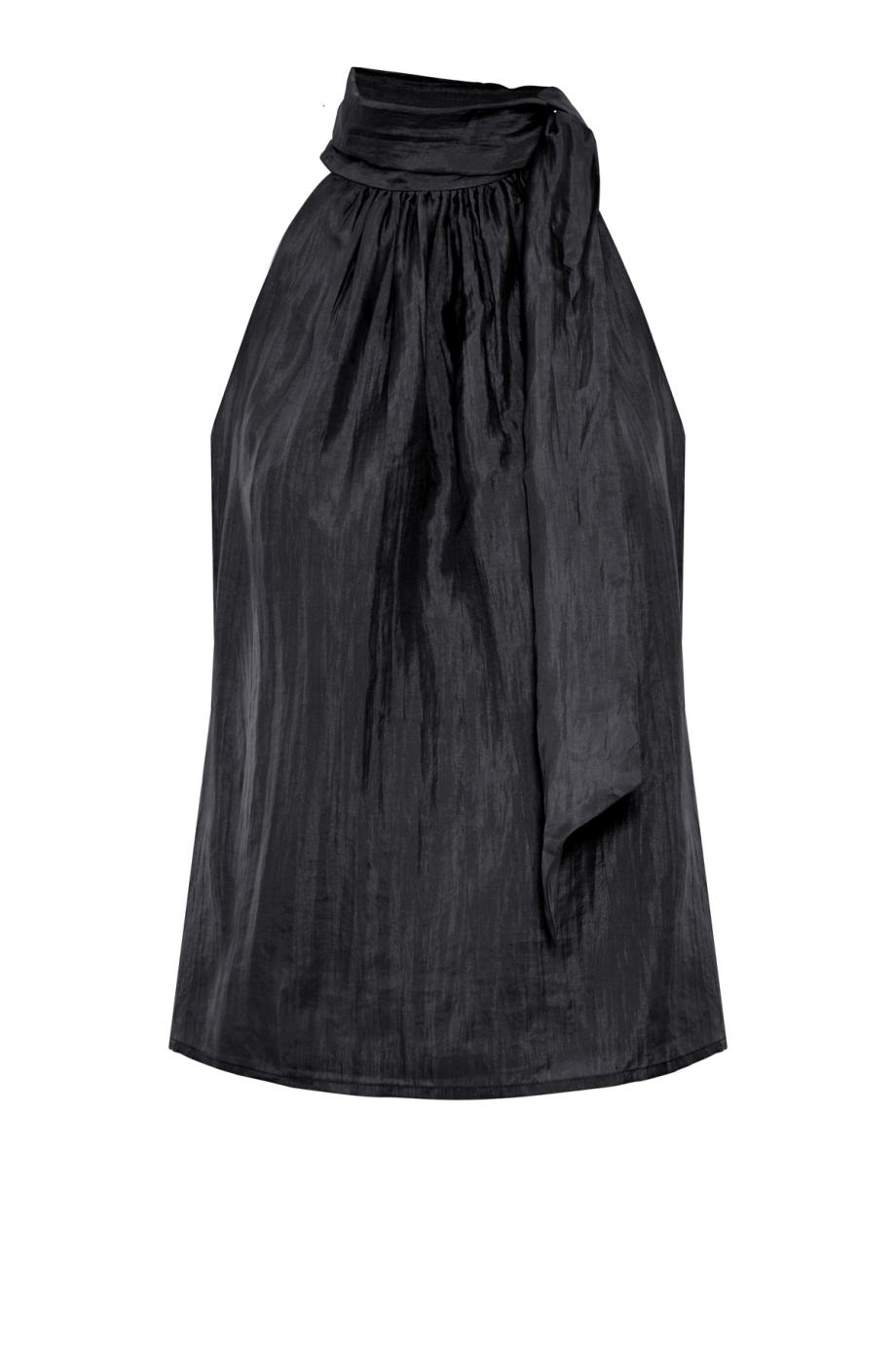 TOP LAZO SLVLESS BOW NECK