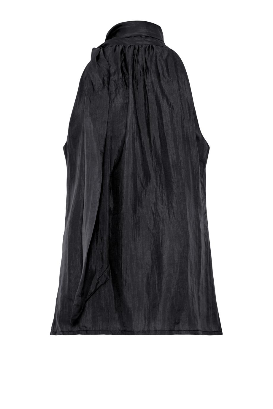 TOP LAZO SLVLESS BOW NECK