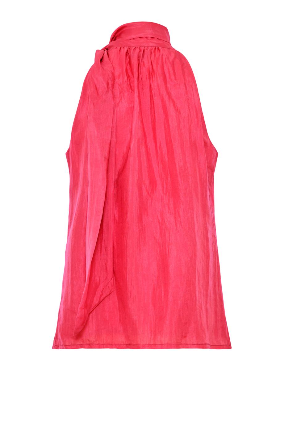 Lazo silk top in fuchsia