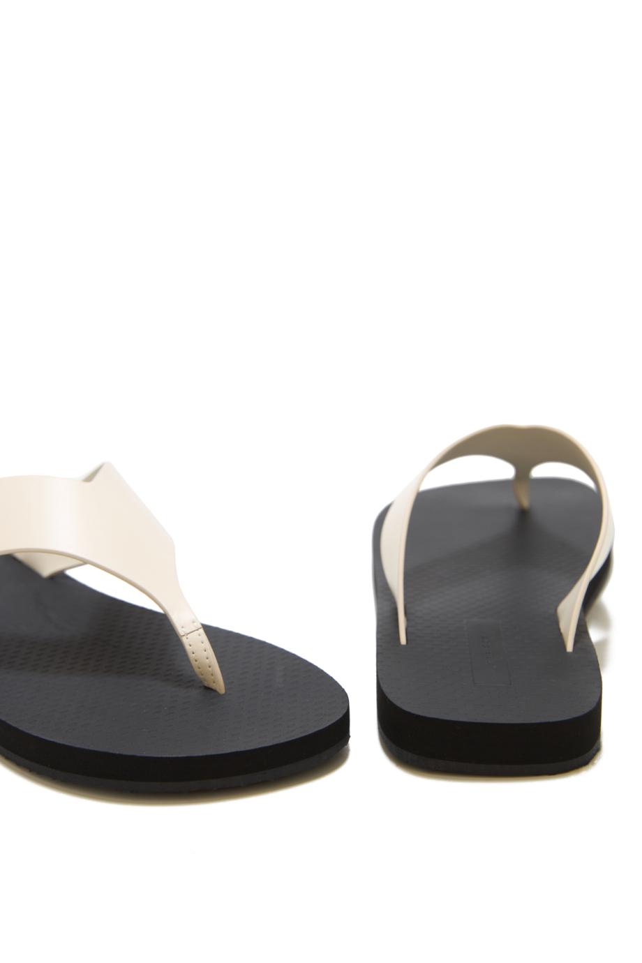 Dune Classic Ginza leather sandals in ivory
