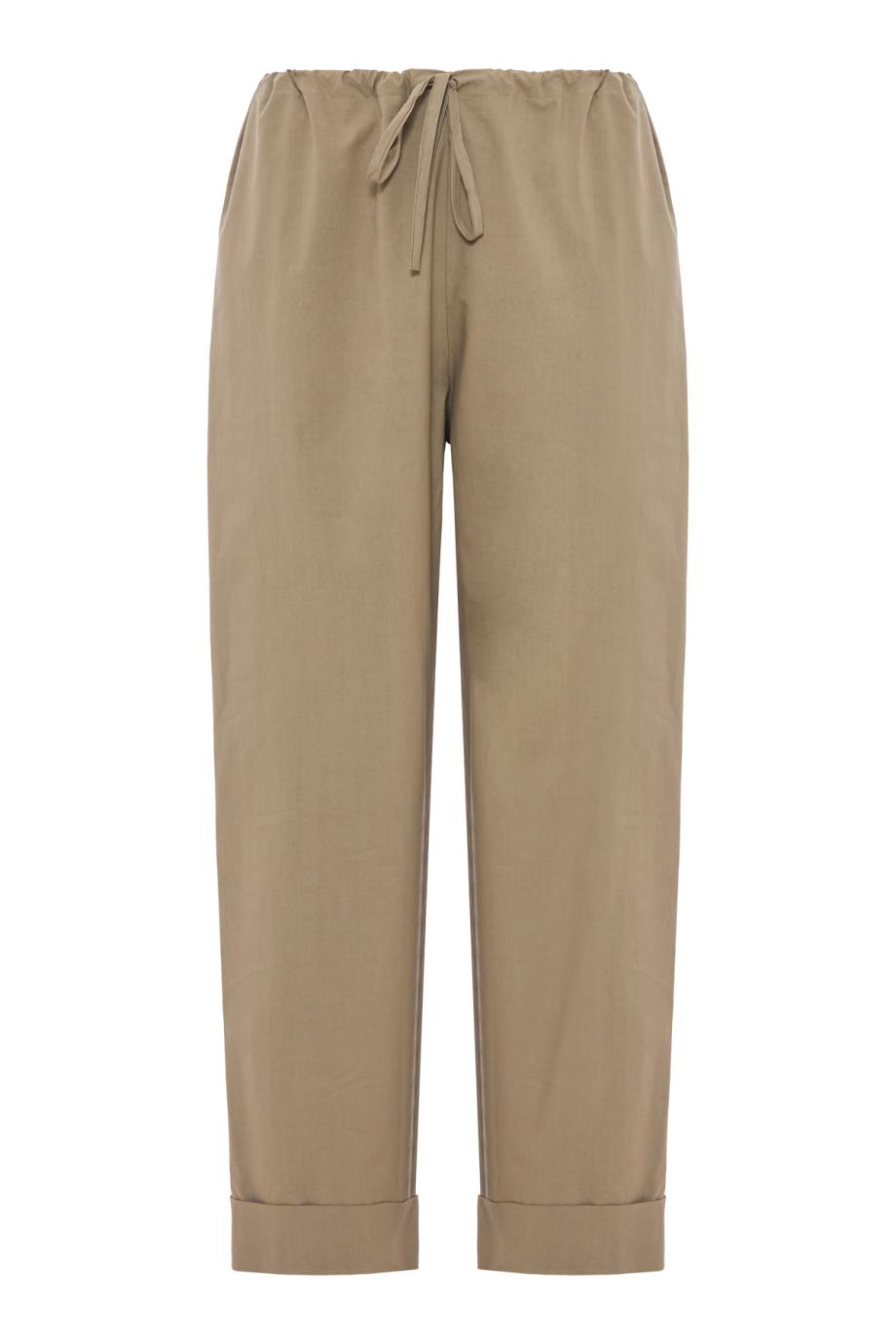 Delano wool relaxed pants in leaf green