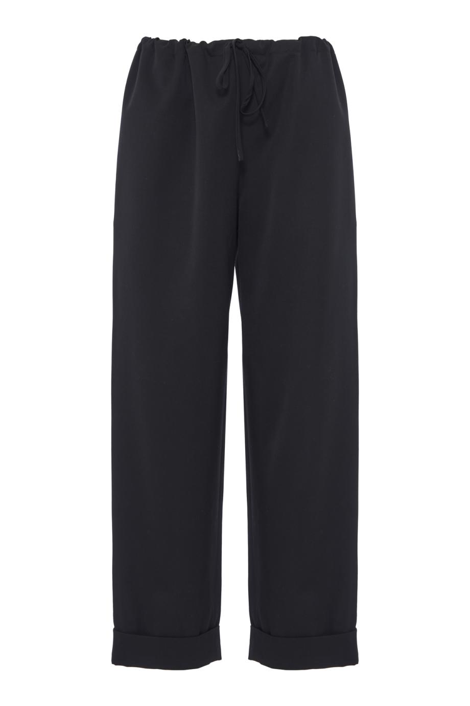 Delano wool relaxed pants in black
