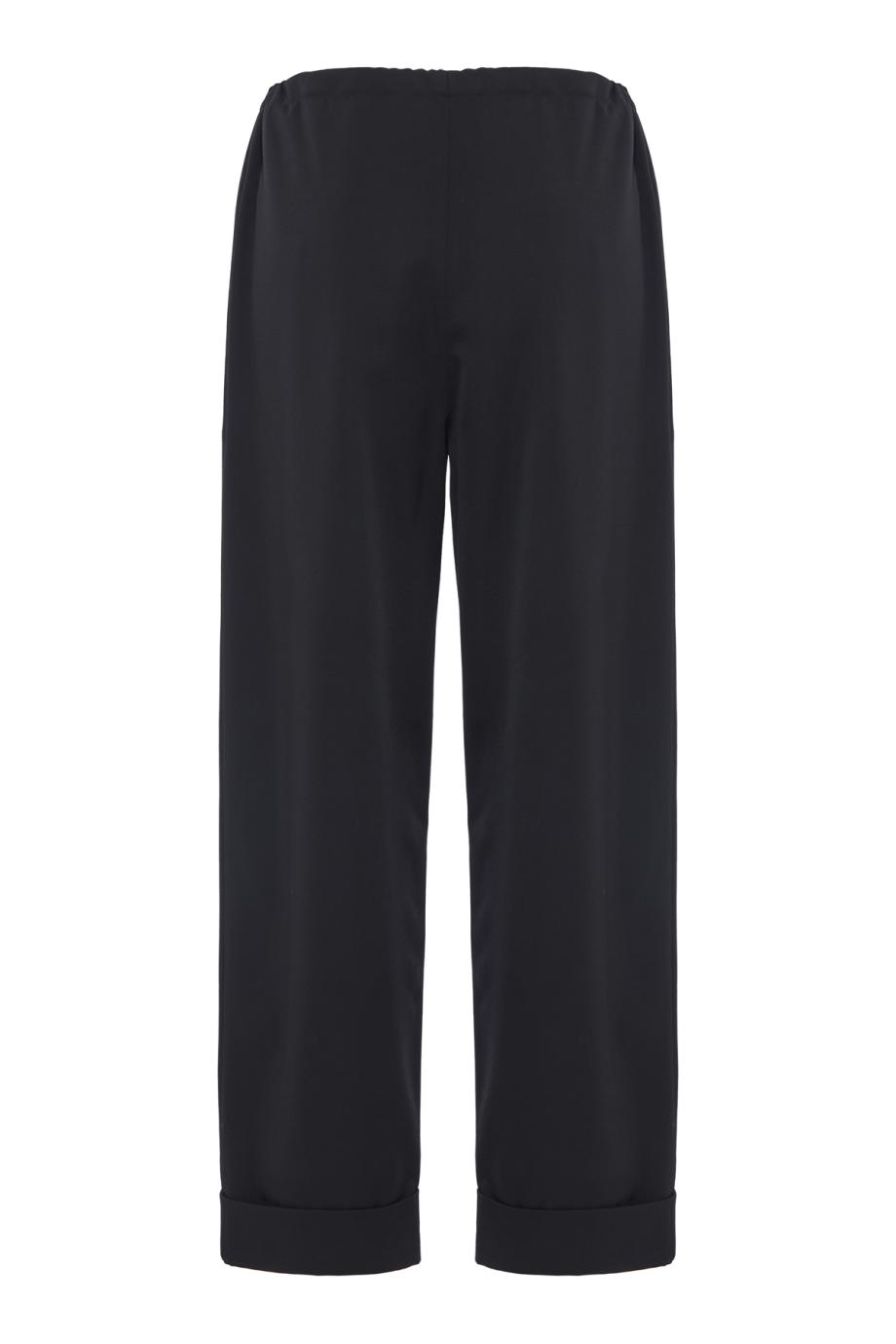 Delano wool relaxed pants in black