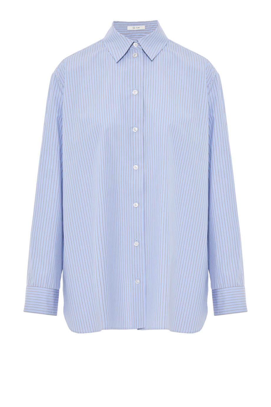 Sisilia striped cotton relaxed shirt in lavender 