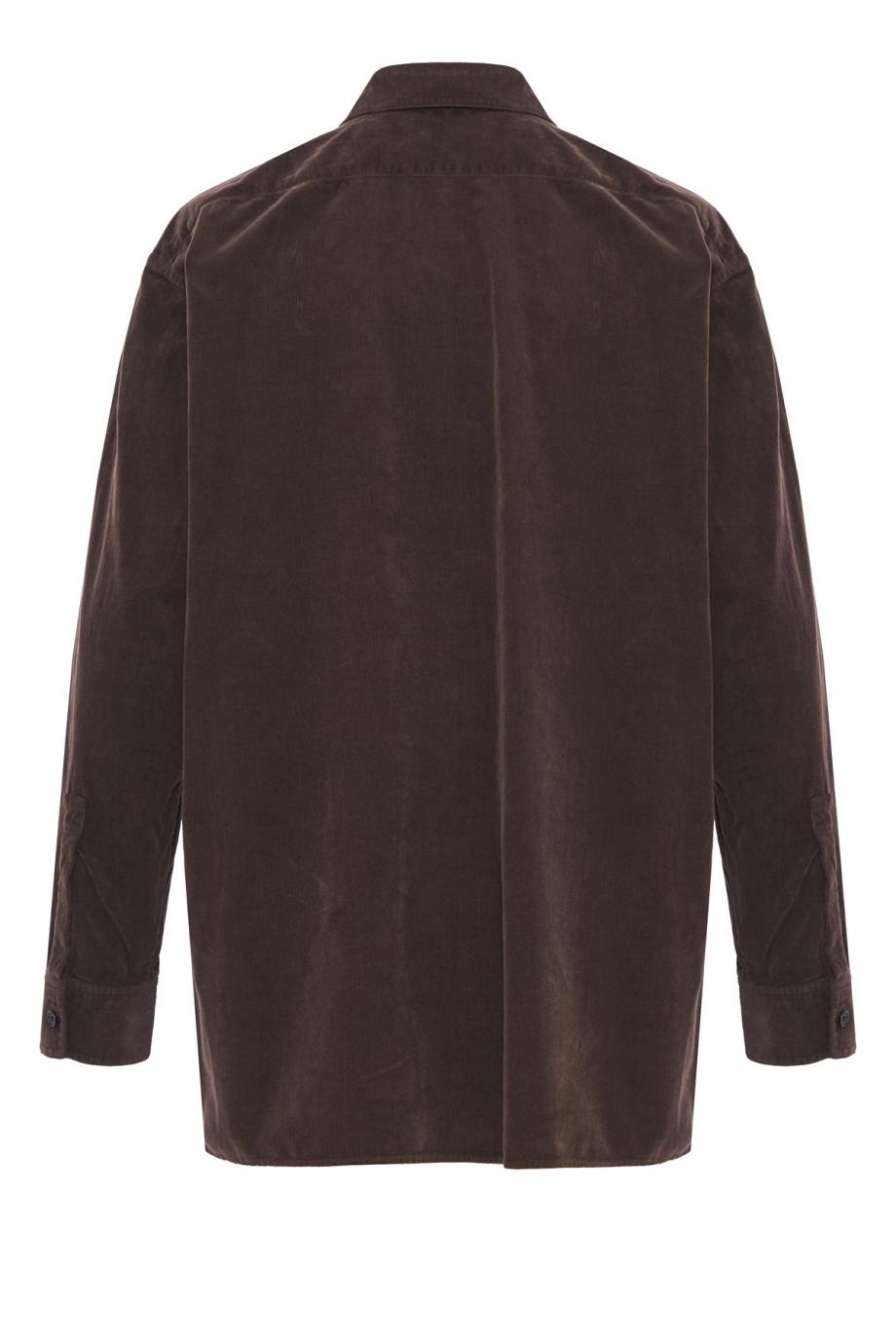 Nesson cotton-corduroy shirt in coffee