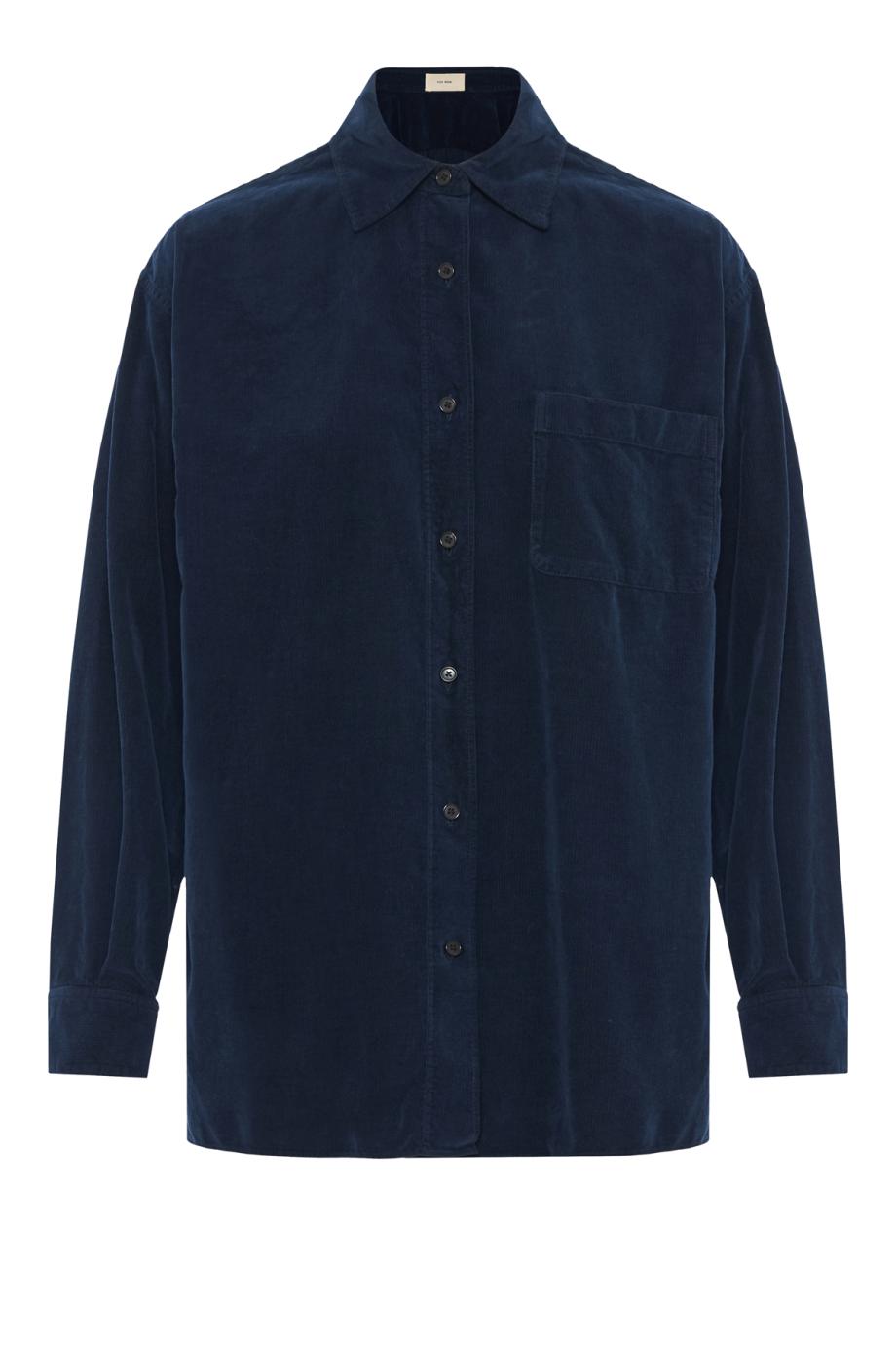 Nesson cotton-corduroy shirt in dark blue 