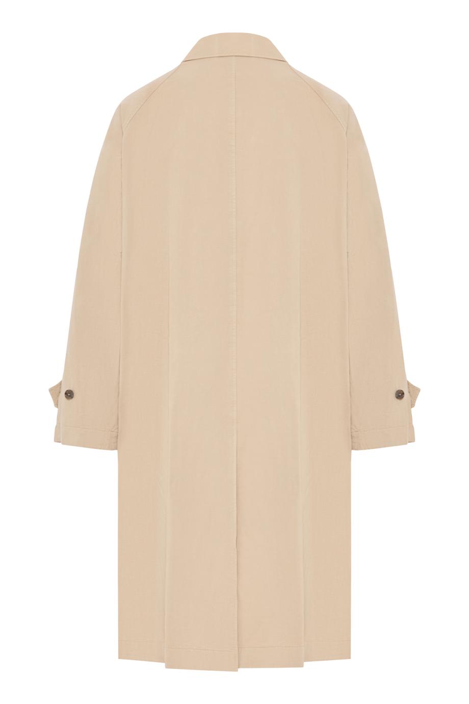Tavishina cotton and linen trench coat in khaki 