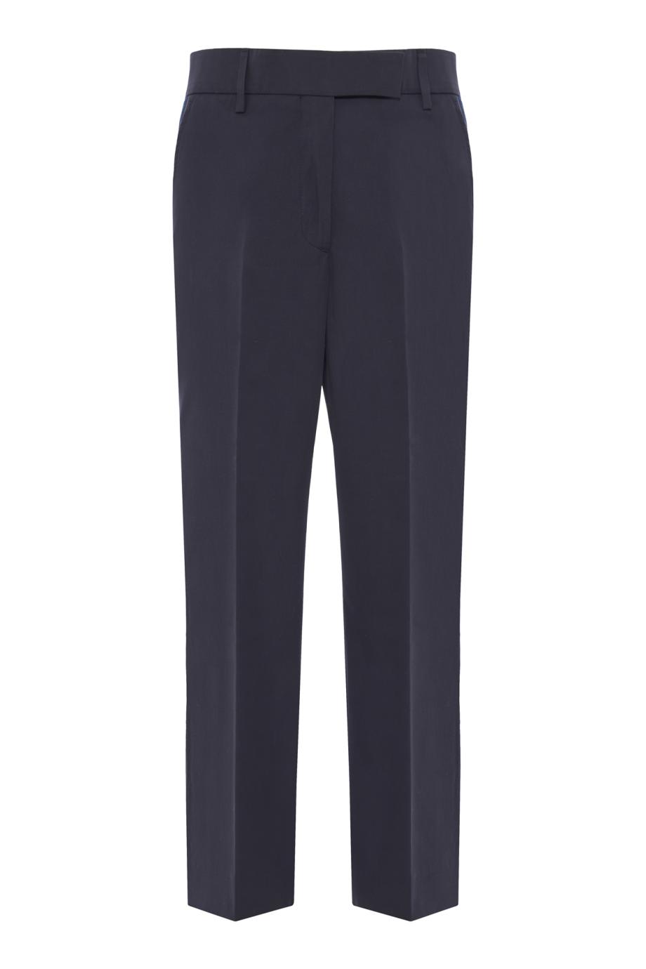 Relaxed cotton pants in navy 