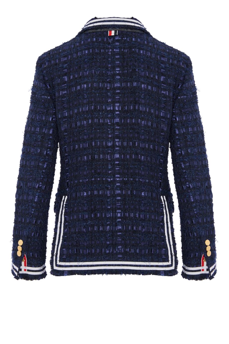 Classic striped tweed jacket in navy