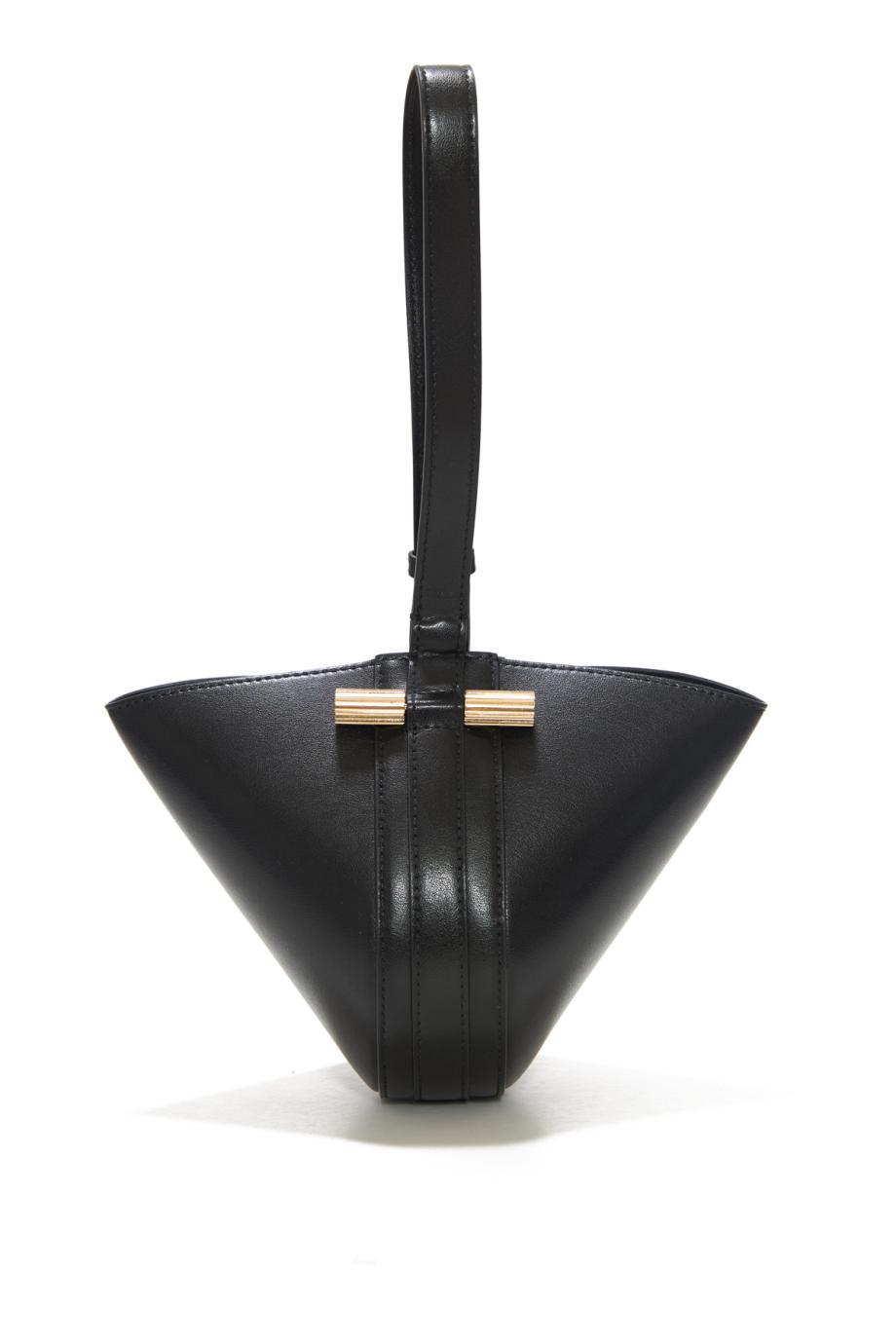 Portofino Dia leather clutch in black